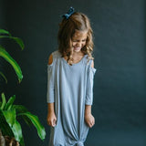 SALE Light Navy Velvet Bow-Mila & Rose ®