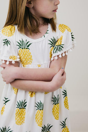 SALE Pineapple Pom Pom Dress-Mila & Rose ®