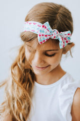SALE Red, White & Cute Nylon Bow Headwrap-Mila & Rose ®