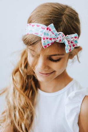 SALE Red, White & Cute Nylon Bow Headwrap-Mila & Rose ®