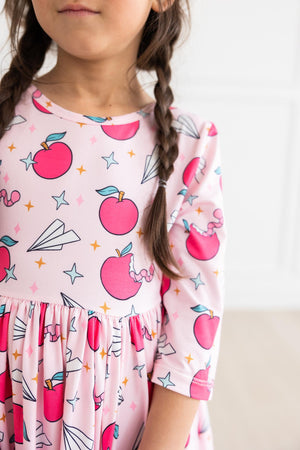 SALE Star Student 3/4 Sleeve Pocket Twirl Dress-Mila & Rose ®