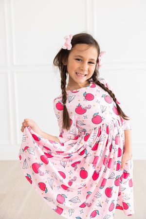 SALE Star Student 3/4 Sleeve Pocket Twirl Dress-Mila & Rose ®