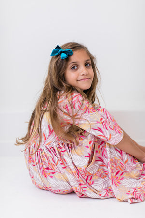 SALE Turquoise Velvet Bow-Mila & Rose ®