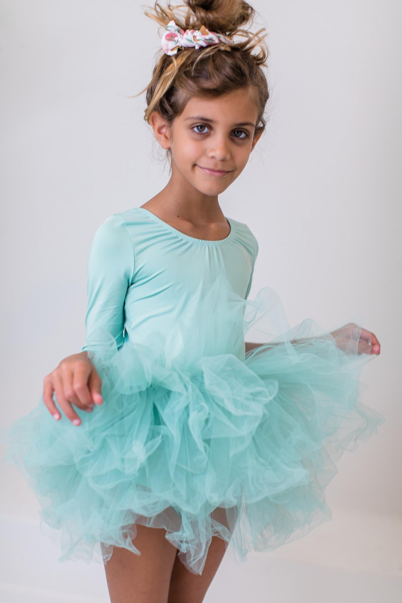 Girls' Sage 3/4 Tutu Leotard Size: 7/8 By Mila & Rose