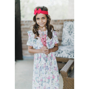 Hot Pink Nylon Bow Headwrap-Mila & Rose ®