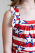 Stars & Stripes Ruffle Cross Back Dress-Mila & Rose ®