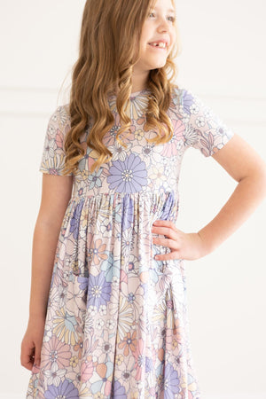 Sweet Escape Floral S/S Pocket Twirl Dress-Mila & Rose ®