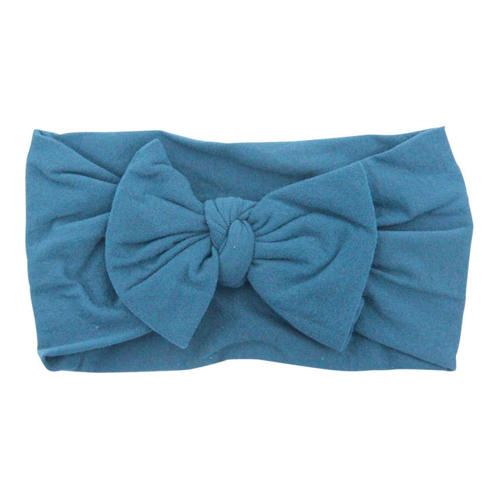 Teal Nylon Bow Headwrap-Mila & Rose ®