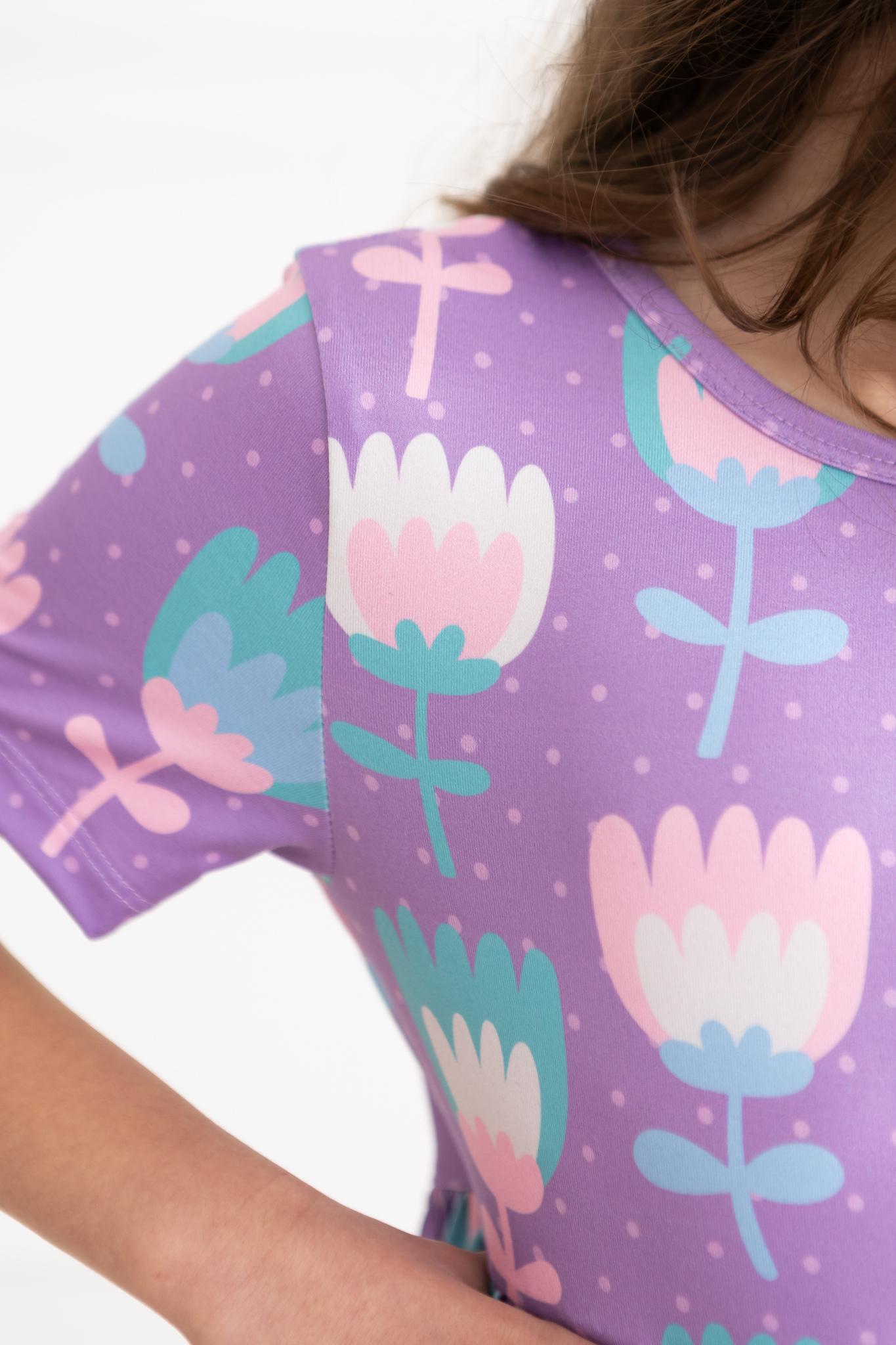 SALE Too Cool Tulips S/S Pocket Twirl Dress-Mila & Rose ®