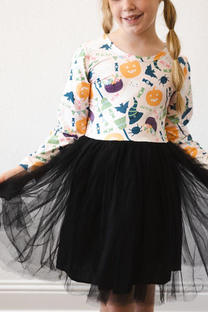 Trick or Treat L/S Tutu Dress-Mila & Rose ®