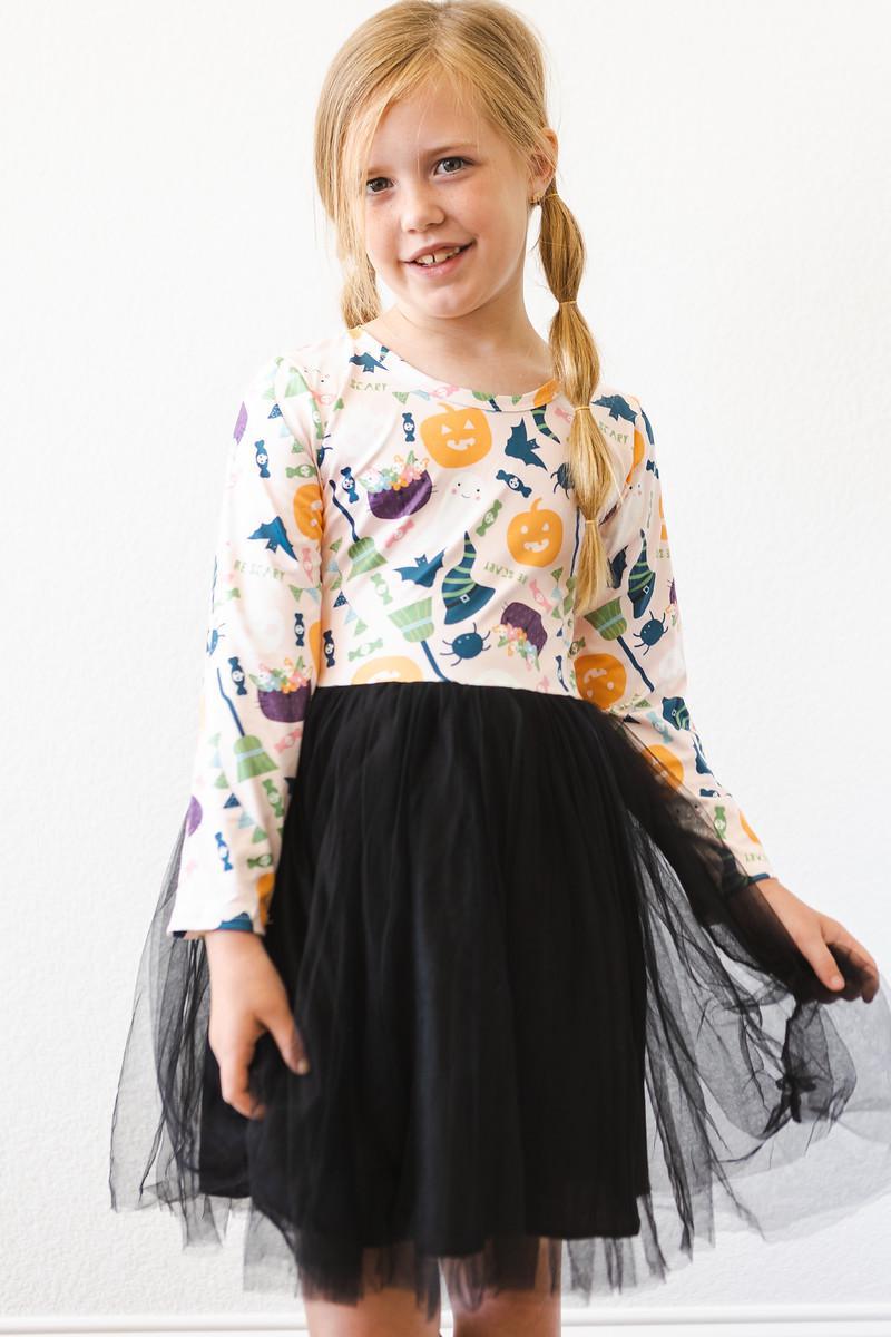 Trick or Treat L/S Tutu Dress-Mila & Rose ®