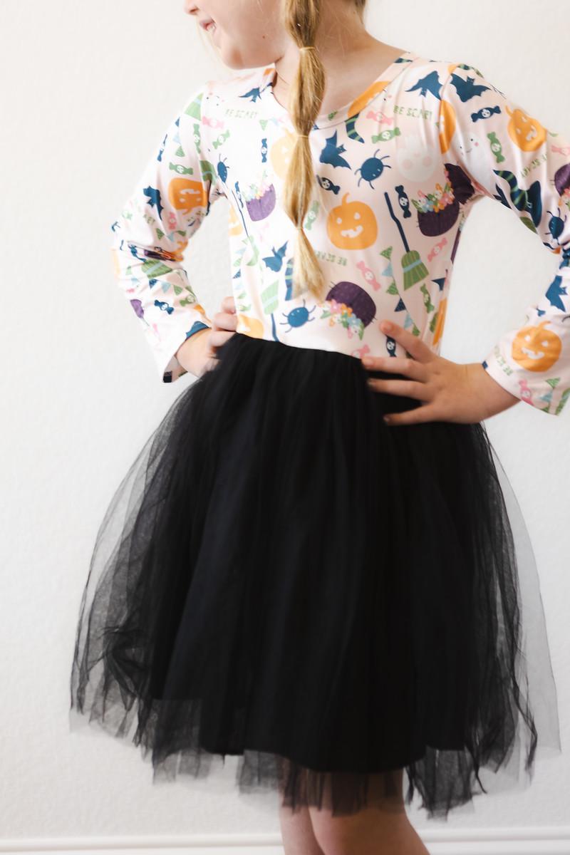 Trick or Treat L/S Tutu Dress-Mila & Rose ®