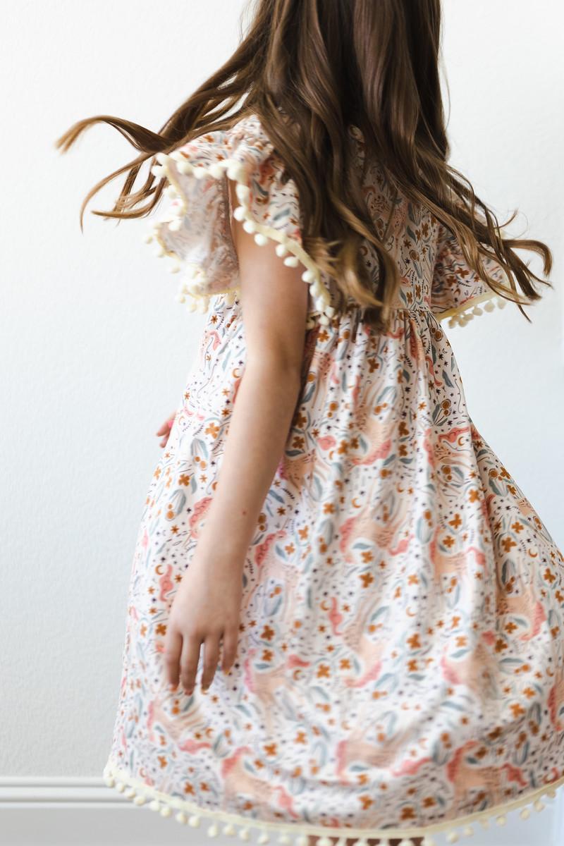 Unicorn Soiree Pom Pom Dress-Mila & Rose ®