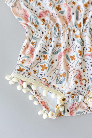 Unicorn Soiree Pom Pom Romper-Mila & Rose ®