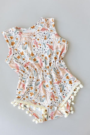 Unicorn Soiree Pom Pom Romper-Mila & Rose ®