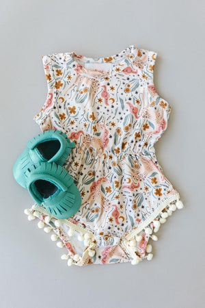 Unicorn Soiree Pom Pom Romper-Mila & Rose ®