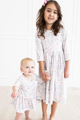 (V) One in a Million 3/4 Sleeve Pocket Twirl Dress-Mila & Rose ®