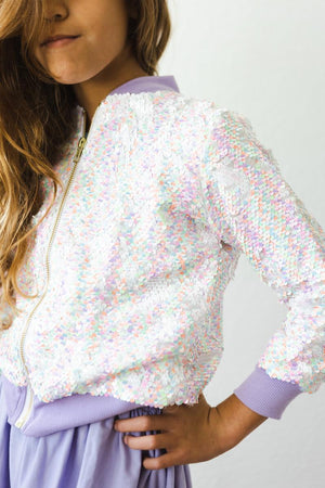 (V) Unicorn Flip Sequin Jacket-Mila & Rose ®