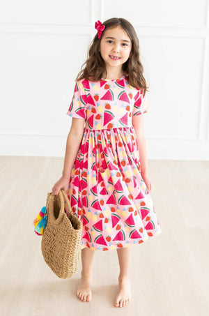 SALE Watermelon Wonder S/S Pocket Twirl Dress-Mila & Rose ®