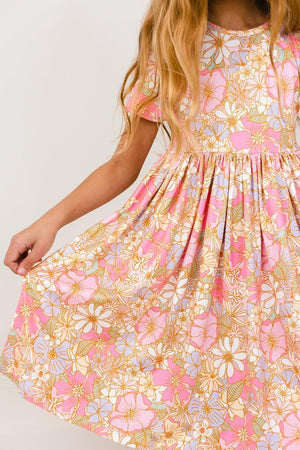 What's Up Buttercup S/S Pocket Twirl Dress-Mila & Rose ®
