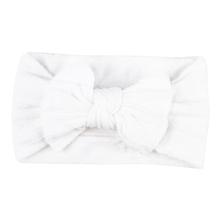 White Cable Knit Nylon Headwrap-Mila & Rose ®