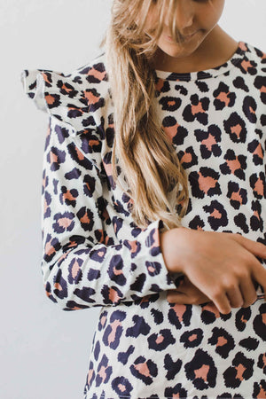 Wild One L/S Ruffle Tee-Mila & Rose ®