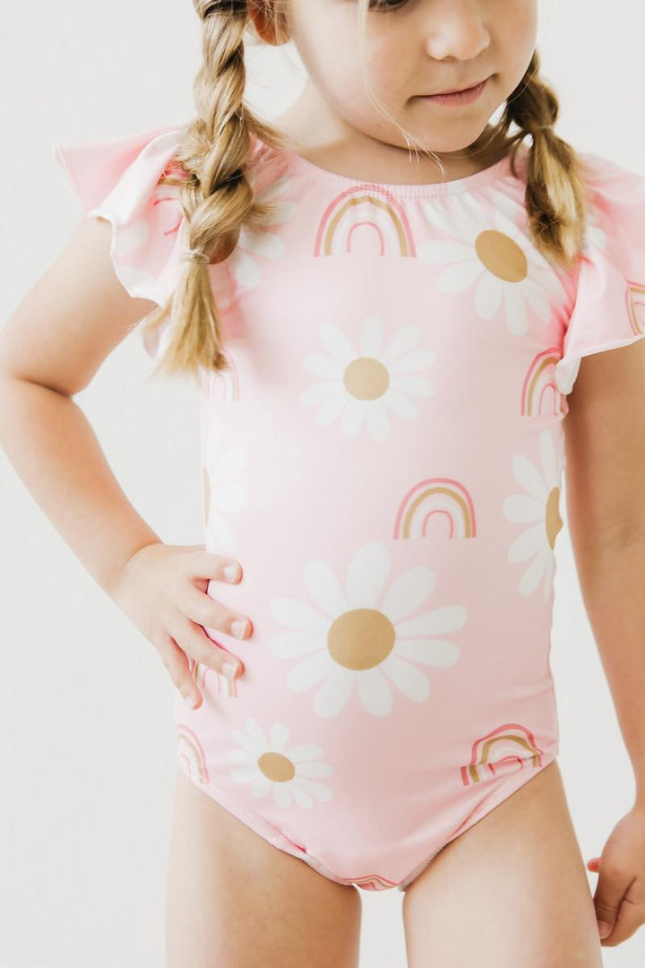 You are My Sunshine S/S Flutter Sleeve Leotard-Mila & Rose ®