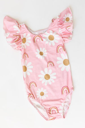 You are My Sunshine S/S Flutter Sleeve Leotard-Mila & Rose ®