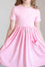 Bubblegum Pink S/S Pocket Twirl Dress-Mila & Rose ®