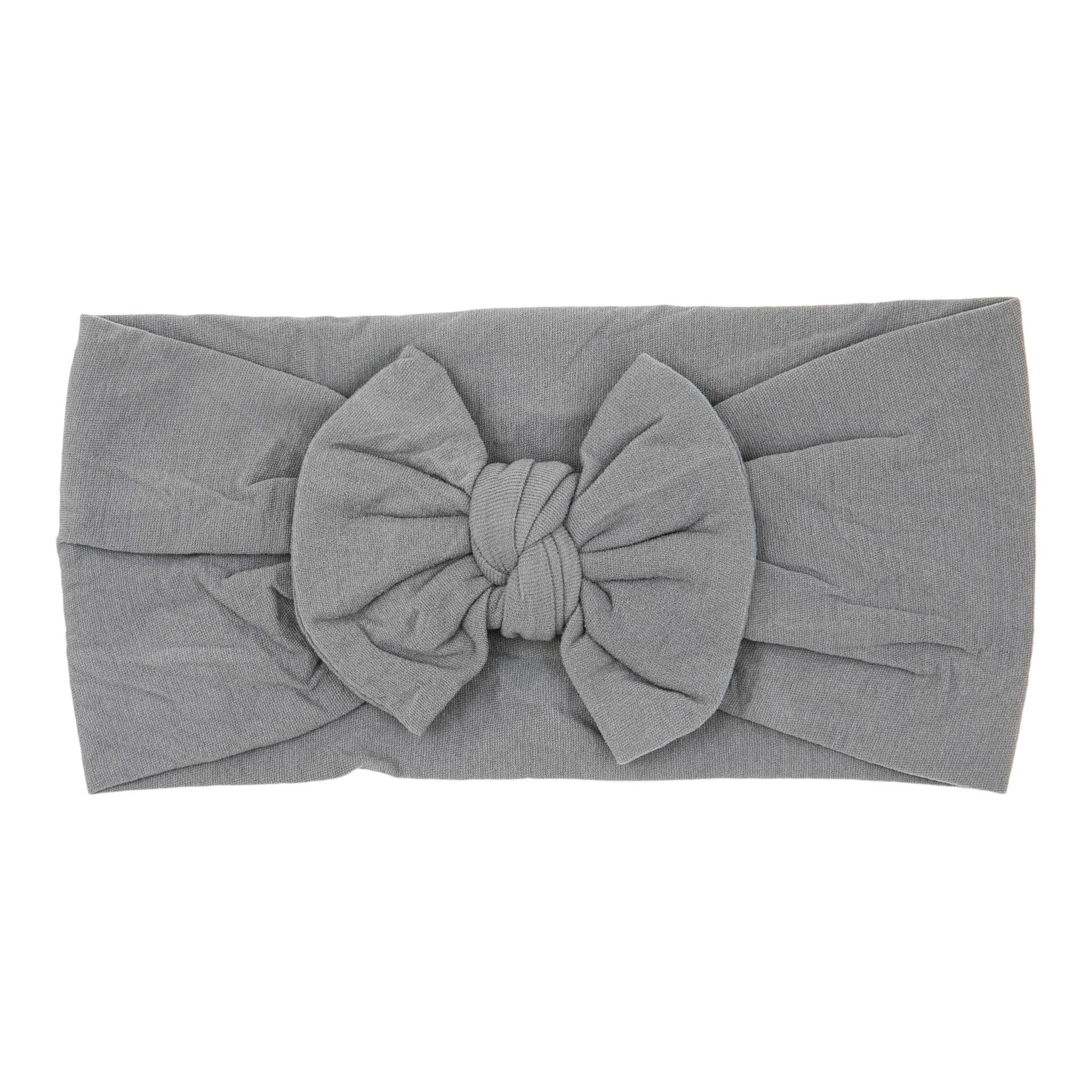 Koala Gray Nylon Bow Headwrap-Mila & Rose ®