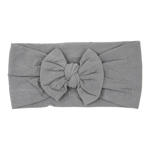 Koala Gray Nylon Bow Headwrap-Mila & Rose ®