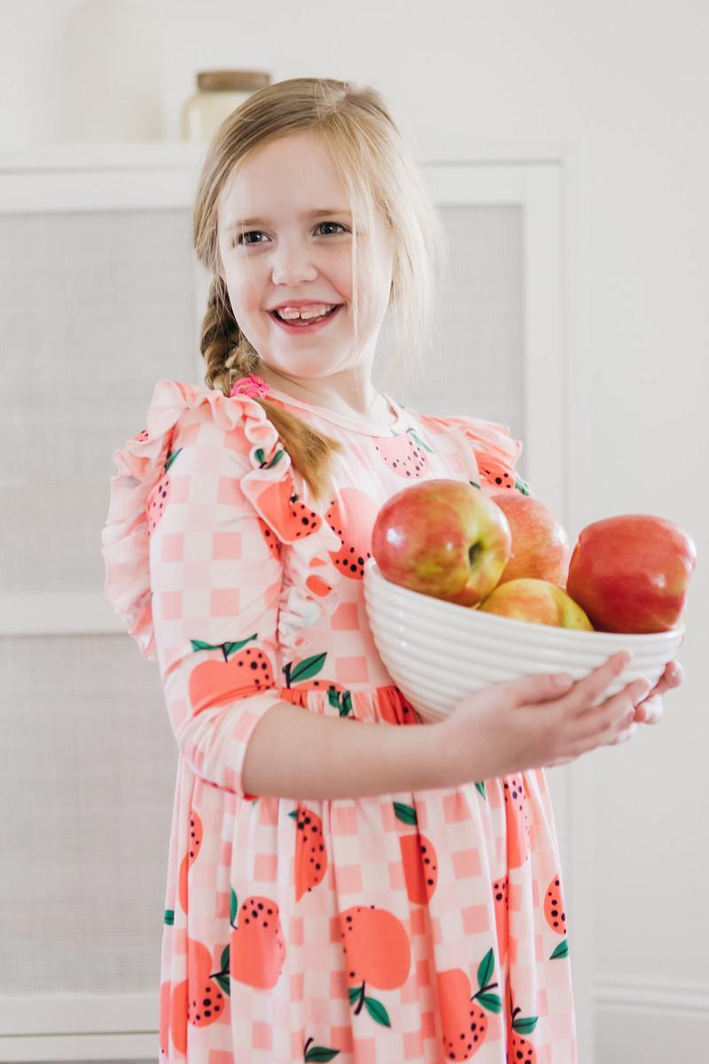 Apple Orchard Ruffle Twirl Dress-Mila & Rose ®
