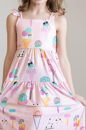 What's the Scoop Ruffle Maxi Dress-Mila & Rose ®
