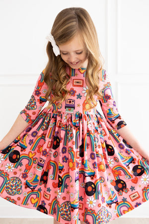 Put Your Records On Twirl Dress-Mila & Rose ®