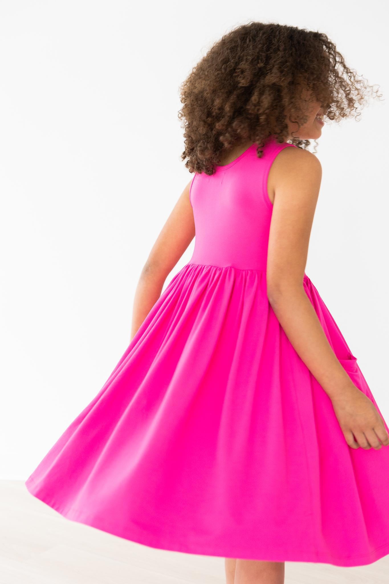 Hot Pink Tank Pocket Twirl Dress-Mila & Rose ®