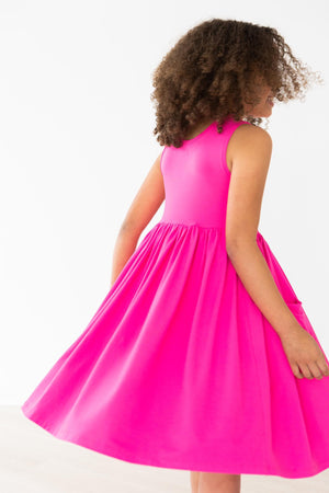 Hot Pink Tank Pocket Twirl Dress-Mila & Rose ®