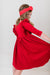 Red Nylon Turban Style Headwrap-Mila & Rose ®