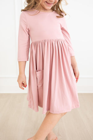 Vintage Pink Pocket Twirl Dress-Mila & Rose ®