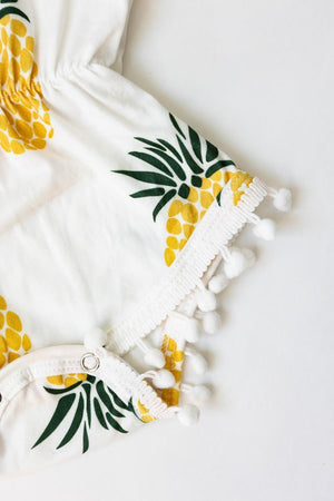 Pineapple Pom Pom Romper-Mila & Rose ®