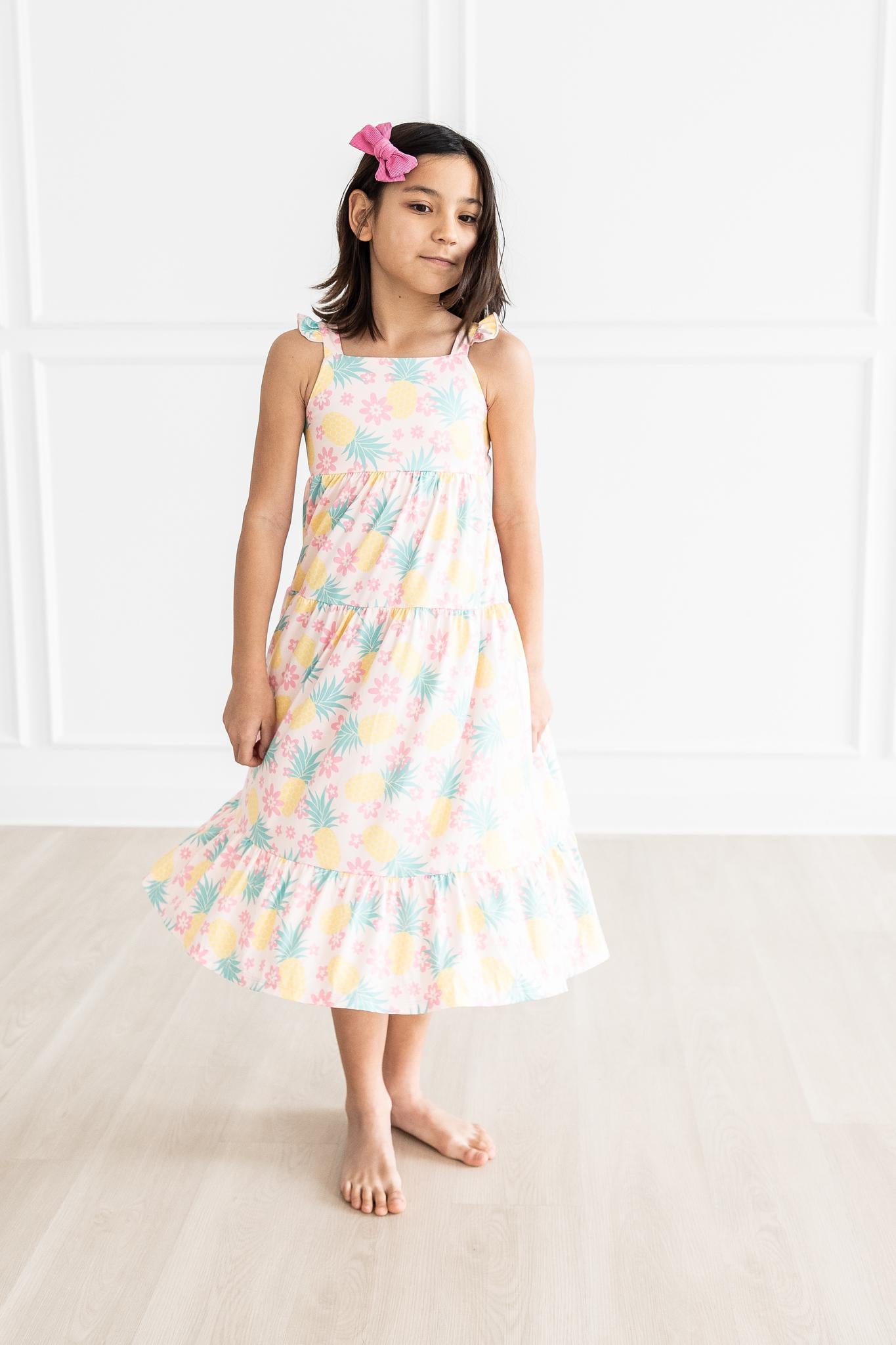 Girls ruffle maxi clearance dress