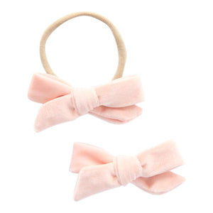 SALE Cantaloupe Velvet Bow-Mila & Rose ®
