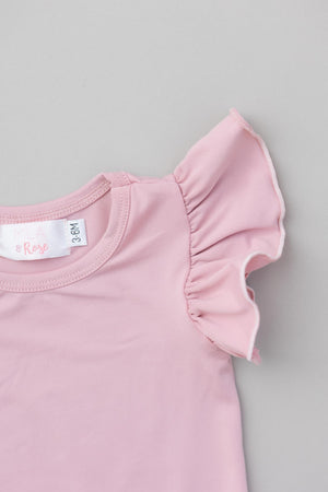 Vintage Pink S/S Flutter Bodysuit - NEW-Mila & Rose ®