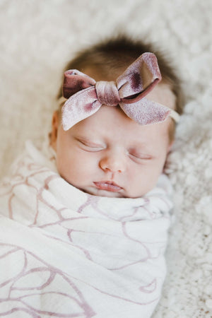 SALE Vintage Pink Velvet Bow-Mila & Rose ®