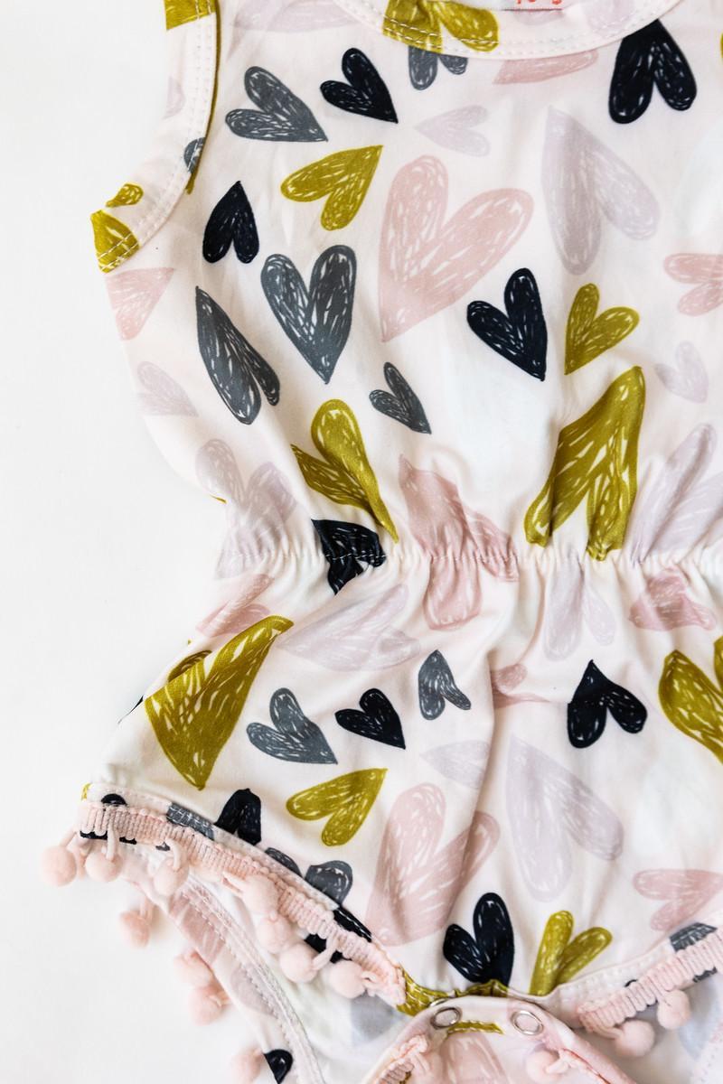 I Heart You Pom Pom Romper-Mila & Rose ®