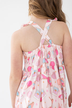 Picture Perfect Summer Ruffle Cross Back Dress-Mila & Rose ®