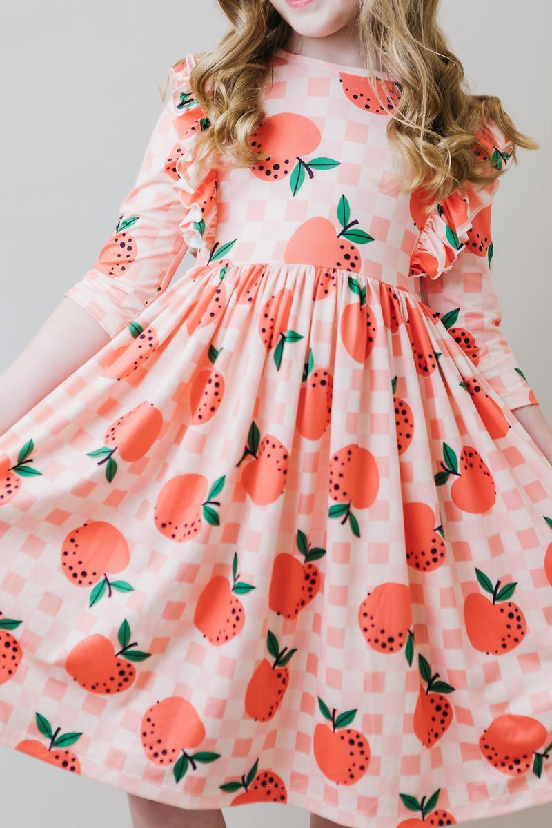 Apple Orchard Ruffle Twirl Dress-Mila & Rose ®