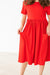 Red S/S Pocket Twirl Dress - NEW-Mila & Rose ®