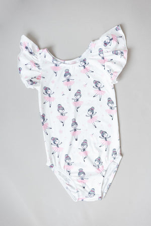 Ballerina S/S Flutter Sleeve Leotard-Mila & Rose ®