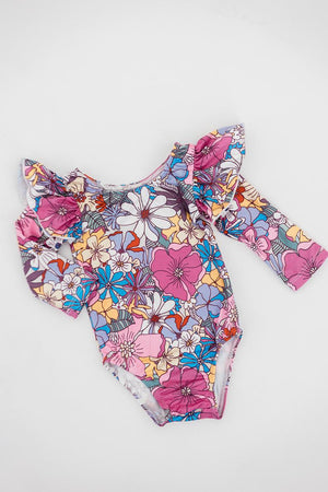 Mauve What's Up Buttercup L/S Flutter Sleeve Leotard-Mila & Rose ®
