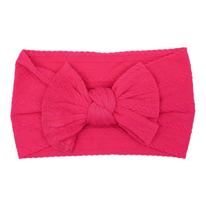 Hot Pink Cable Knit Nylon Headwrap-Mila & Rose ®